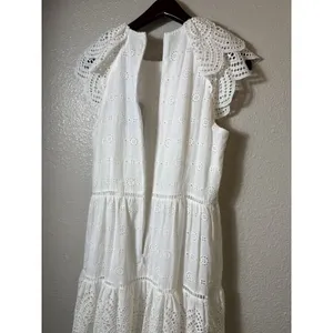 NWT Antonio Melani White Eyelet Midi Summer Dress in Size‎ 6. thumbnail 6