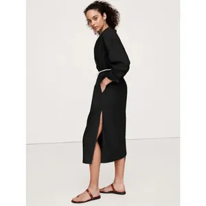 Banana Republic Midi Cotton Poplin Split neck shirt Dress Medium NEW #768 thumbnail 2