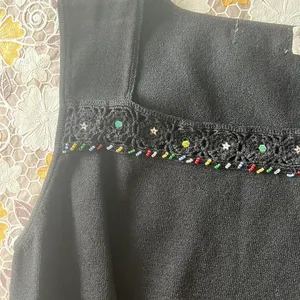 Knit Beaded 90s Top Black thumbnail 7