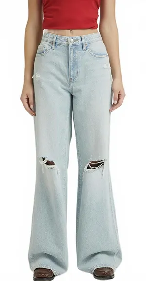 Pacsun Jessie High Waisted Baggy Jeans Light Indigo NWT Joanie Size 27 thumbnail 1