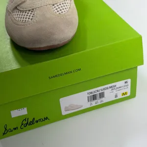 Sam Edelman Size-8M Womens Tobi Ecru Suede Mesh Sneakers thumbnail 2