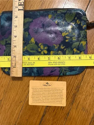 PATRICIA NASH Deep Blue Nature Tan Trim P349420 NWOT W STRAP Discontinued Sp22 thumbnail 7