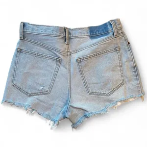 Abercrombie & Fitch ANNIE HIGH RISE SHORT Denim Jean Shorts Raw Hem Size 28/6 thumbnail 5