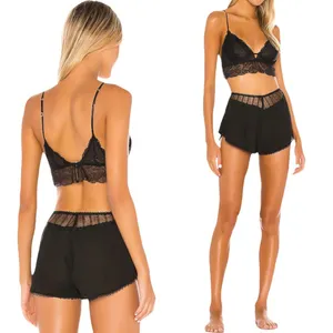 FREE PEOPLE Black Alyssa Lace Plunge Underwire Bra Bralette Crop X-Small NWT thumbnail 9