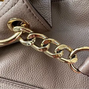 Michael Kors Jamesport Leather Hobo Large Shoulder Bag Taupe Tan Nude Gold thumbnail 12