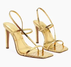 SCHUTZ Women's Heloise High Square Toe High Heel Sandal, size 9.5 thumbnail 1