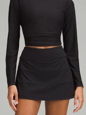 lululemon athletica Black pace rival mid rise tennis skirt thumbnail 3