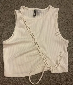 🖤H&M Lace Up Crop Top, Small thumbnail 2