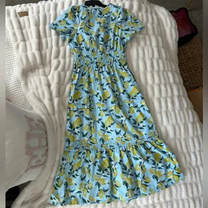 NWT French Connection Bluebird Lemon Maxi Dress thumbnail 3