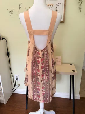 Free People Paradise Song Mini Dress Boho Floral Swing Dress Tunic Size XS thumbnail 3