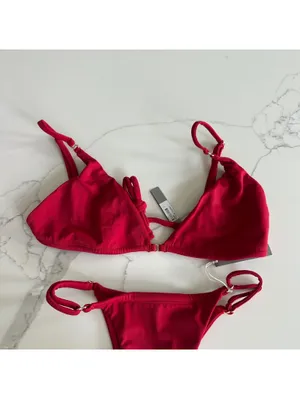 gooseberry intimates so chic bikini Tanga Set Red thumbnail 4