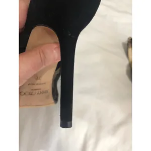 Jimmy Choo Vantage Black Suede Lace Glove Sandals EU 39 Stiletto Romantic Goth thumbnail 13