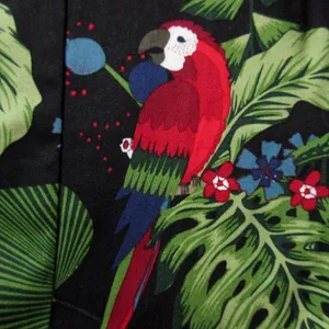 NWT Collectif Anita parrot Paradise in Black Cotton Pencil Dress L / US 10 thumbnail 3