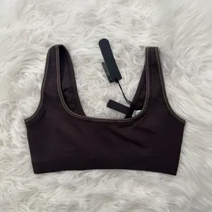 Nike Skims Ribbed Seamless Micro Scoop Bra Phoenix Truffle Size Small thumbnail 3