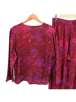 Very Vineyard Button Front Top and Pants Outfit Set L thumbnail 7