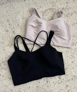 Lululemon Like A Cloud Longline Bra *Light Support D/DD Bundle Black Pink‎ thumbnail 1