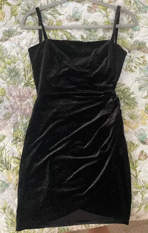 Windsor Mini Dress Black Sparkly Formal thumbnail 1