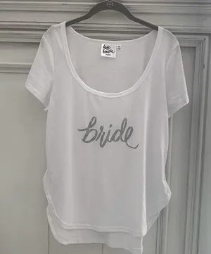 Bride and Beauties white tee by BedHead pajamas XL thumbnail 1