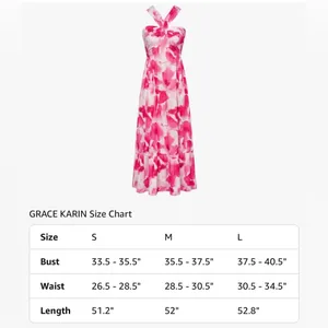 Grace Karin Criss Cross Halterneck Flowy A Line Maxi Dress in‎ Pink Watercolour thumbnail 4