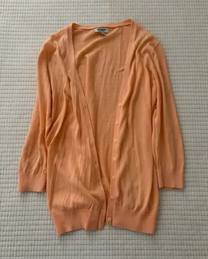 Old Navy Women's Peach Button-Up Cardigan Sweater Size M thumbnail 1
