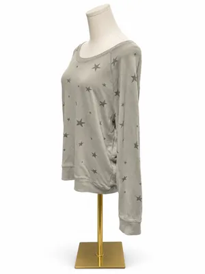 Rails Theo Sage Etoiles Star Print Sweatshirt Size Medium Cotton Modal thumbnail 2