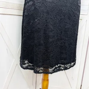 White House | Black Market Black Lace Sleeveless Sheath Dress Size 6 Party Cocktail Evening Gothic thumbnail 6