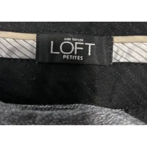 LOFT Womens‎ Trouser Textured Pants Size 10P Gray thumbnail 3