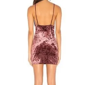 Free People Viper Velvet Sheath Dress Lace Mini Dress In Raspberry M thumbnail 2