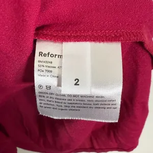 Reformation Lindsay Slip Dress Rhubarb Pink Red Size 2 thumbnail 7