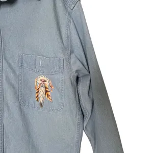 Vintage Real Good Denim By All Sport Denim Long Sleeve Button Up Shirt Small thumbnail 6