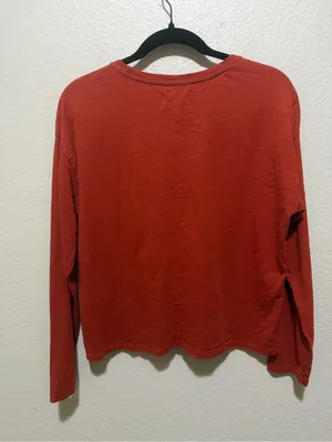 Pact Organic Cotton Long Sleeve Top Rust Medium Slow Fashion thumbnail 2