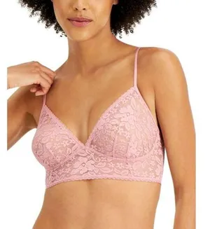 NWOT INC Concepts Blush Pink Lace Bralette Size Large thumbnail 1