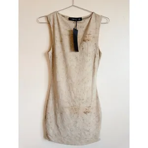 Lioness Mini Dress Women XXS Travertine‎ Golden Hour Bodycon Distressed Print thumbnail 5