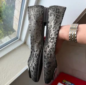 Tory Burch Luisa Anthracite Leopard Metallic Ballet Flats thumbnail 4