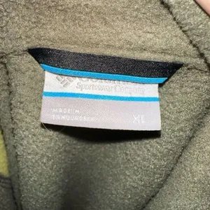 Columbia olive green two tone fleece XL gorpcore vest thumbnail 3