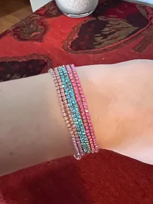 Guess colorful rhinestone gold stretchy bracelets thumbnail 2