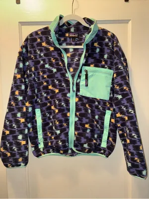 Patagonia Womens Medium Synchilla Jacket. Purple / Teal thumbnail 1