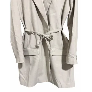 Abercrombie & Fitch Belted Blazer Tan Greige Mini Dress‎ Women's Size Large Tall thumbnail 5