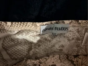 Almost Famous Beige and Brown Snake-Print Reptile Hide thumbnail 3