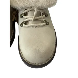 BORN Blaine Shearling Hiker Boots Women's 9 Cream Leather Waterproof NEW thumbnail 10
