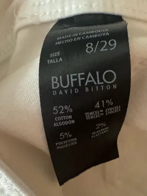 Buffalo by David Bitton white cropped jeans. 8 thumbnail 5
