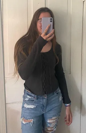 Aeropostale Gray Long sleeve shirt thumbnail 2