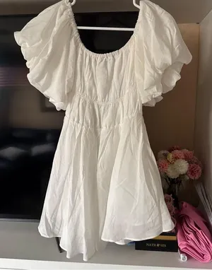 Princess Polly Halton Mini Puff Sleeve Dress NEW thumbnail 6