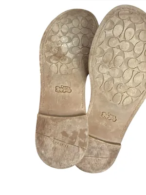 Coach Pink Leather Harlan Crossover Sandals thumbnail 2