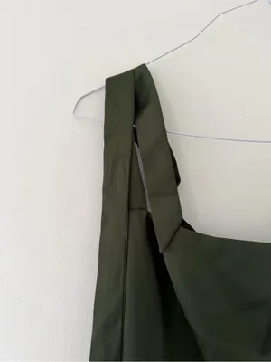NWT Park & Fifth Albright Dress in Dark Olive Satin Size Small Bridesmaid Maxi thumbnail 7