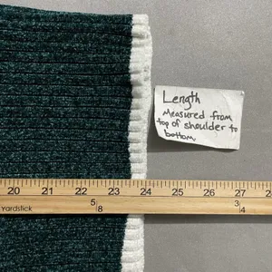 Christian Siriano Size Medium Dark Green Chenille Sweater Soft Cozy Holiday thumbnail 9