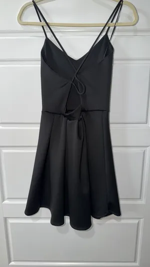 Soprano Black open back Dress size medium  thumbnail 4