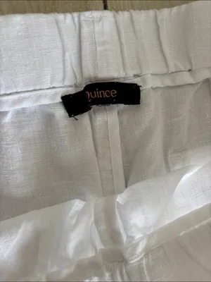 Quince 100% European Linen Pants White Large thumbnail 2