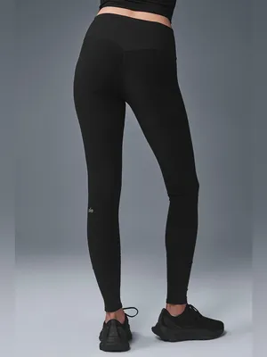 ALO High-Waist Alosoft Lounge Legging in Black Size L thumbnail 5
