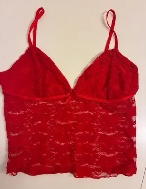 Red lace tank top Size XS thumbnail 1